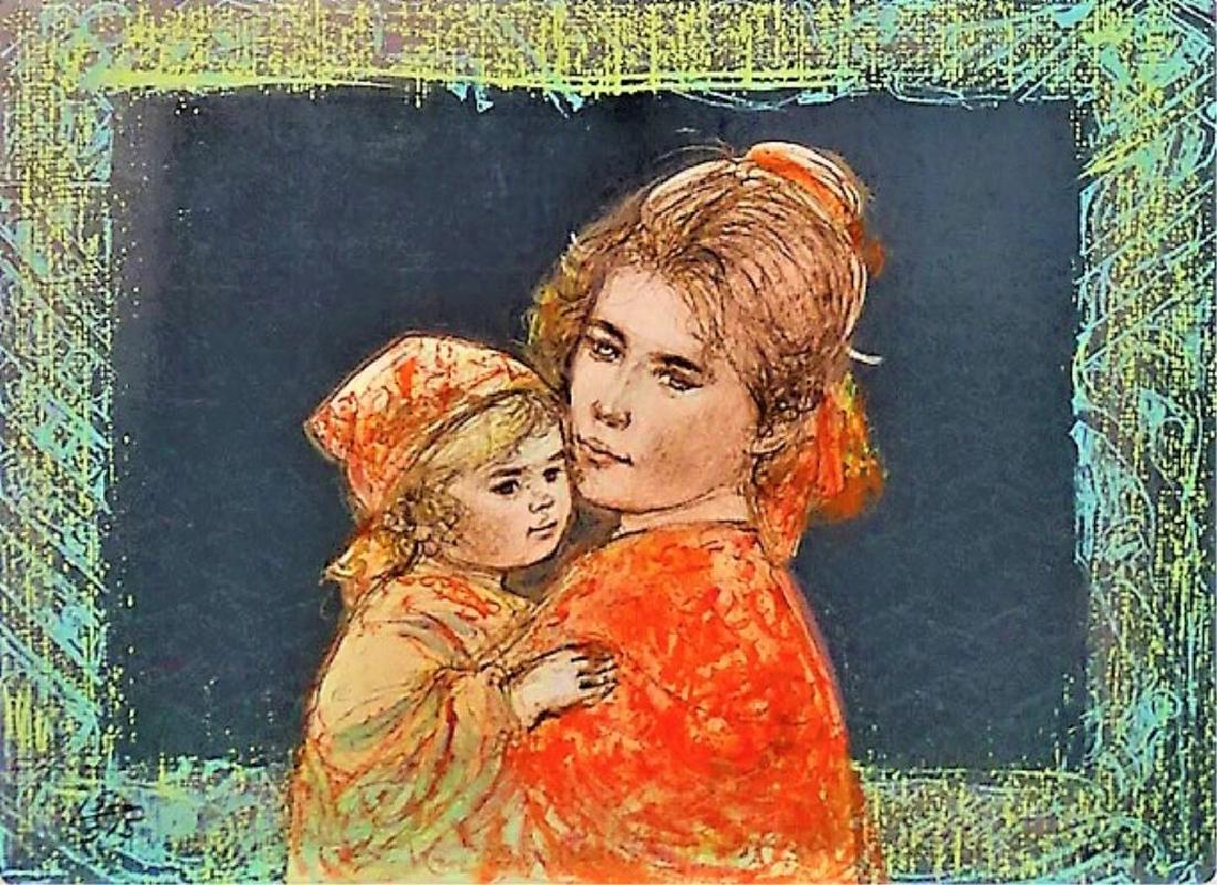 EDNA HIBEL LITHOGRAPH MOTHER AND CHILD IN ARMS (1 of 4)