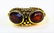 VINTAGE LADIES 14KT Y GOLD AND GARNET RING