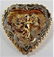 BEAUTIFUL 14KT YELLOW GOLD CUPID HEART PIN/BROOCH