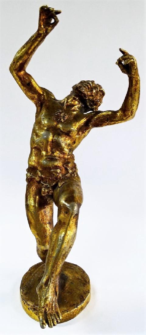 AUGUSTO RIVALTA ITALIAN GILT BRONZE DANCING FAUN (1 of 4)