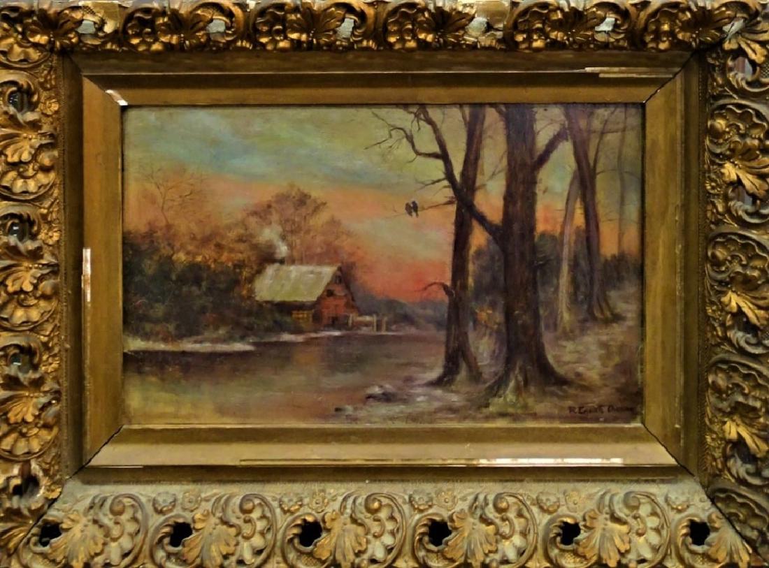 ROBERT EMMETT OWEN WINTER LANDSCAPE OIL ON BOARD (1 of 5)