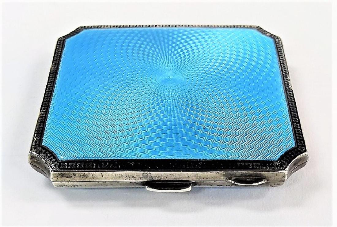 ANTIQUE ENGLISH GUILLOCHE & STERLING CIGARETTE BOX (1 of 5)