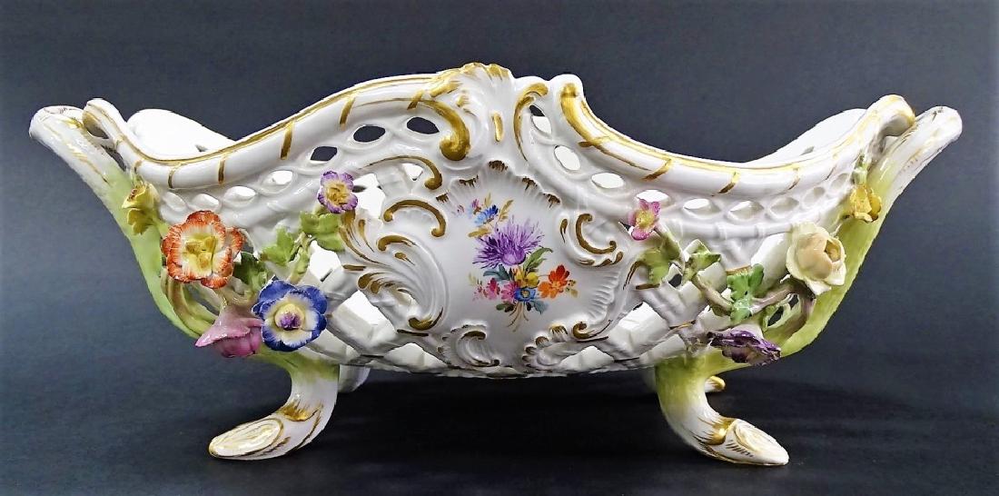 MIESSEN GERMAN PORCELAIN PIERCED CENTER BOWL (1 of 3)