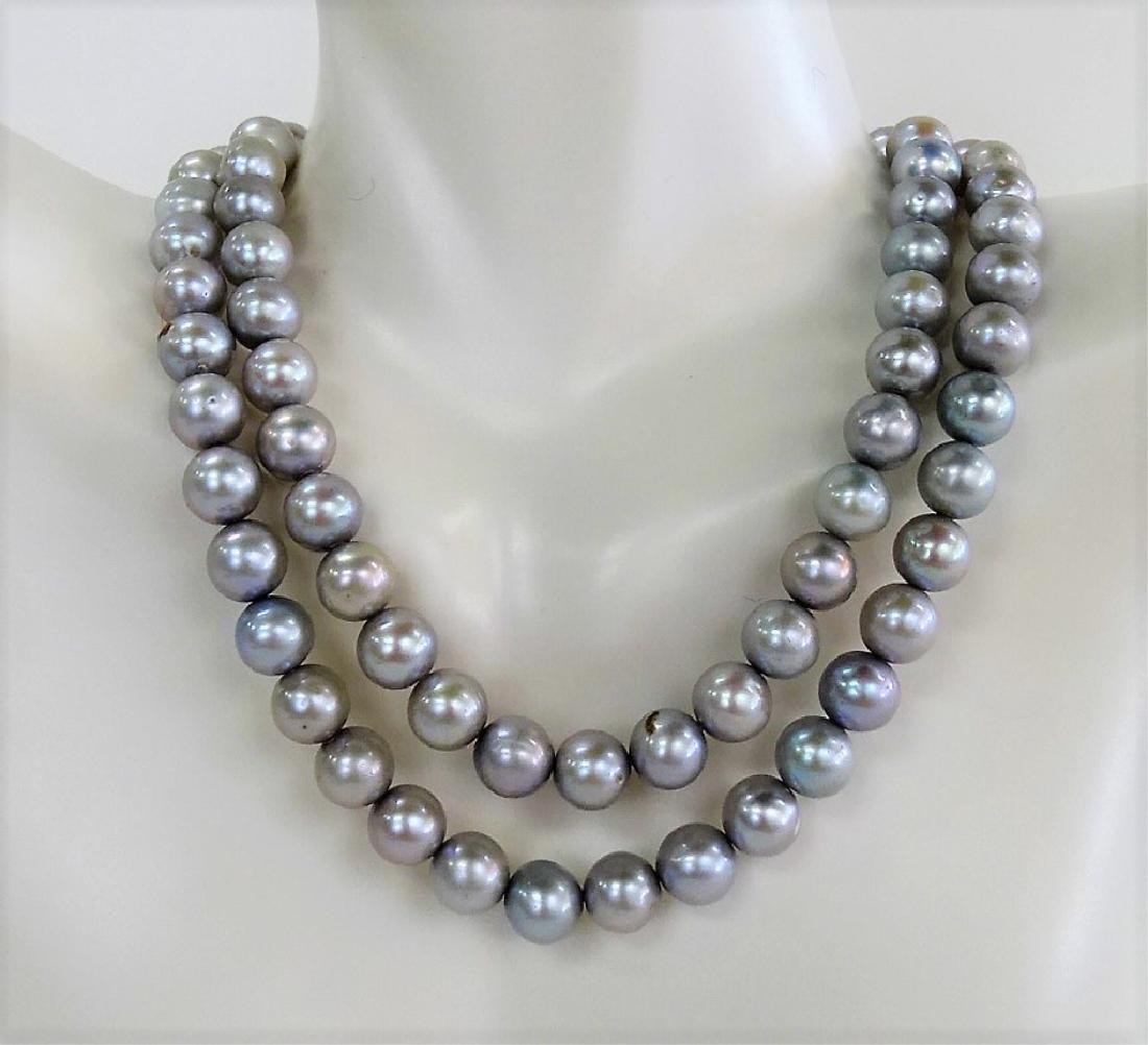 VINTAGE WHITE AYOKA PEARL BEADED NECKLACE (1 of 2)