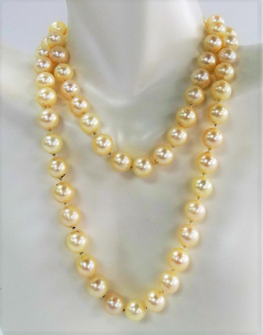 VINTAGE WHITE AYOKA PEARL BEADED NECKLACE (1 of 2)