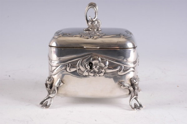 29. Austrian Silver Art Nouveau Sugar Box