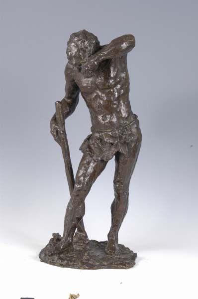 Large Bronze Sculpture of Male Laborer