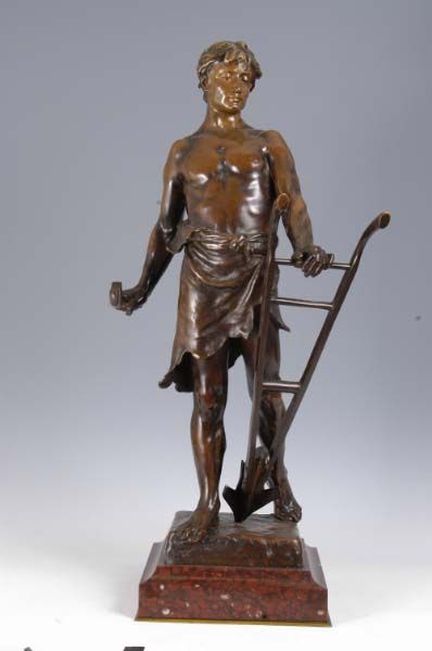 A. Bofill, Large Bronze Sculpture of Male Worker