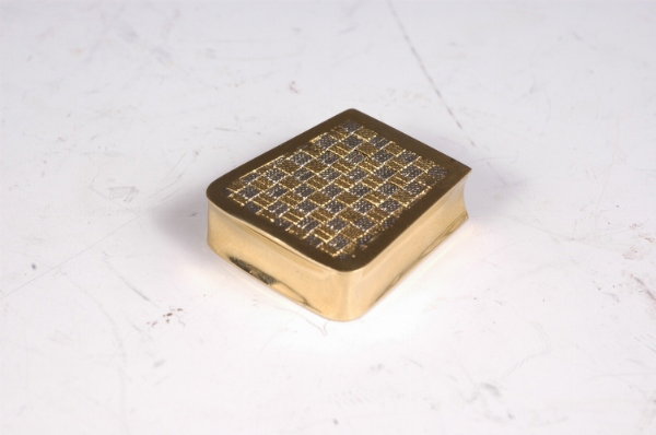 Two-Tone 18k Gold Pill Box Pillbox