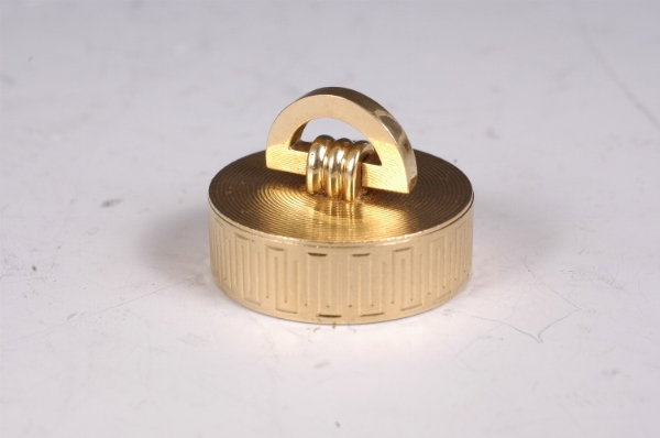 CARTIER Retro 14k Gold Round pill Box Pillbox