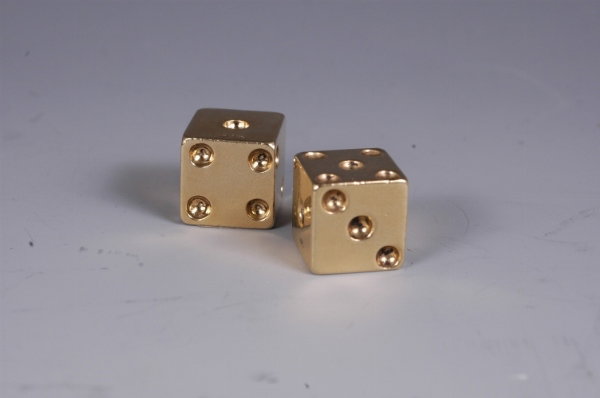 TIFFANY&Co. Retro 14k Gold Dice
