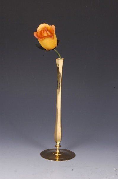 TIFFANY&CO. Deco 18k Gold Flower Bud Vase