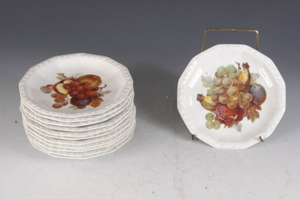 12 Rosenthal Fruit Plates - Porcelain