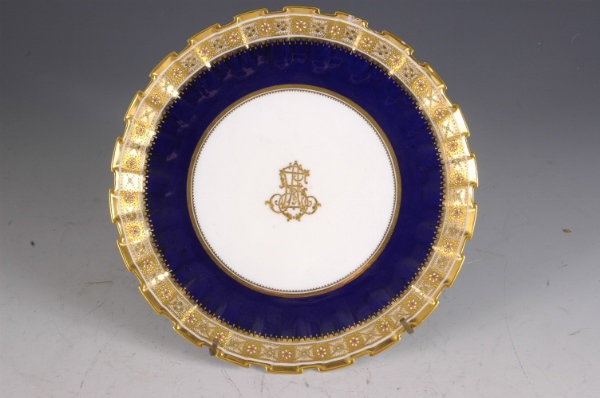 6 Copeland (English) Jeweled Luncheon Plates