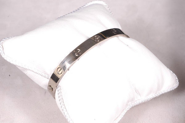CARTIER 18K White Gold Love Bracelet