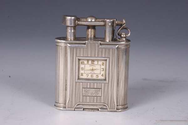 DUNHILL Art Deco Silver Lighter Watch