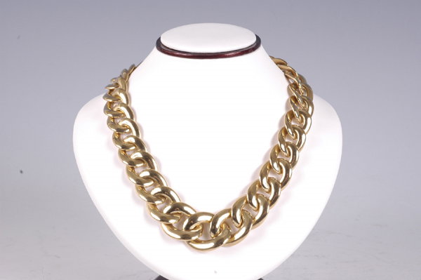 Vintage Italian 14k Gold Graduated Link Necklace