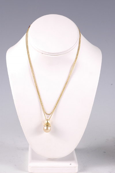 TIFFANY&CO. 18k Gold Yellow Pearl Pendant Chain