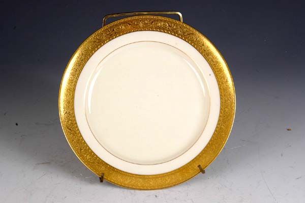10 Beautiful Lenox Cream and Gold Dessert Plates