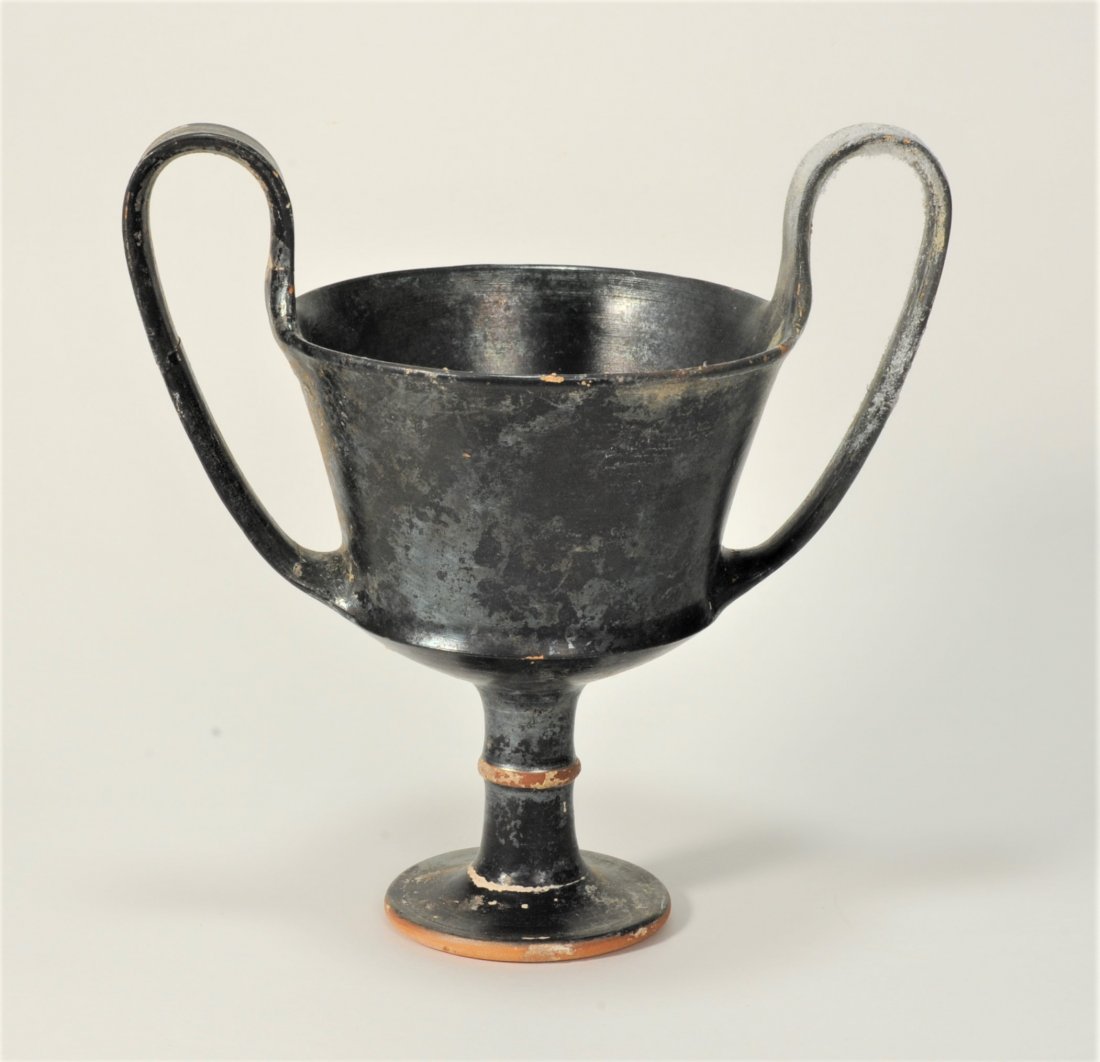 A Greek Black Glazed Pottery Kantharos (1 of 5)