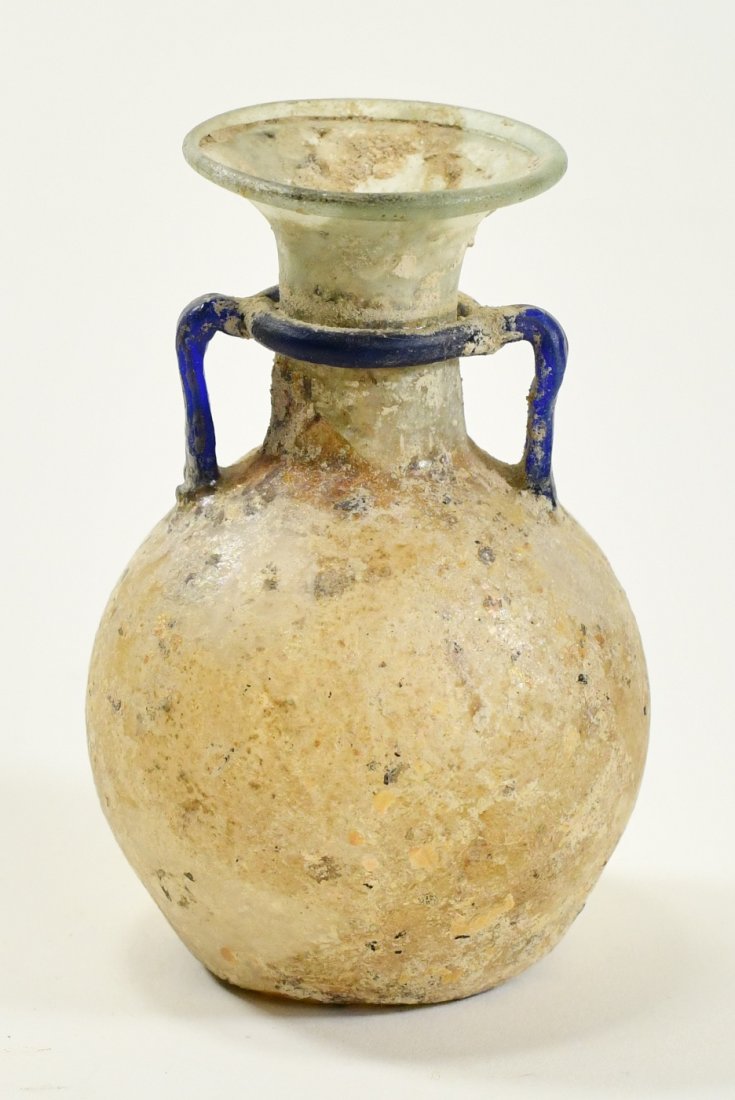 A Roman Ovoid Glass Vase in Opaque White (1 of 4)