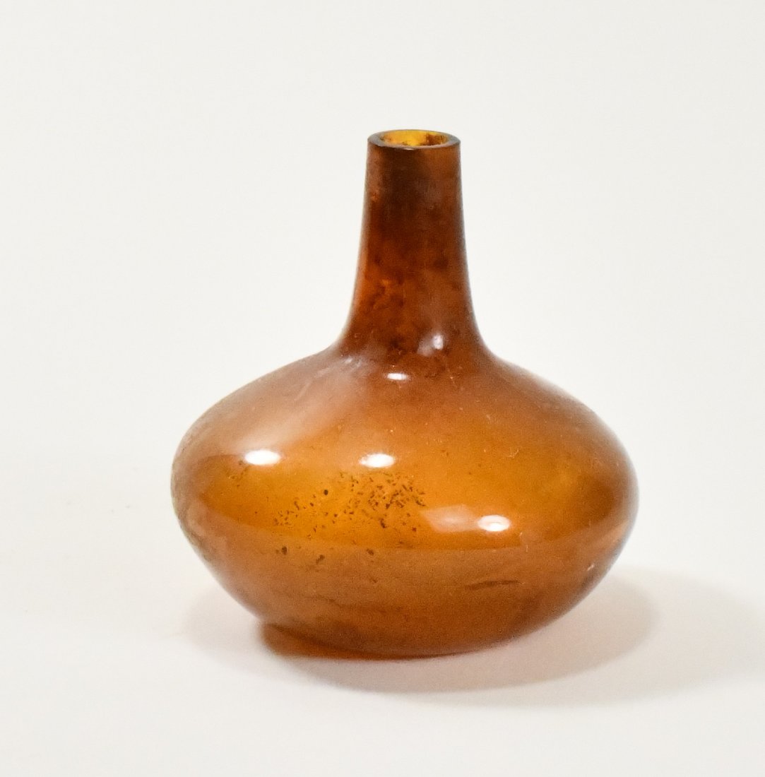 A Roman Glass Vase in Honey Brown (1 of 4)