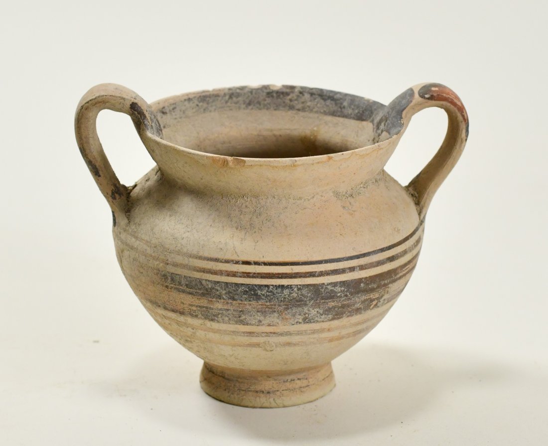 A Cypriot Decorated Pottery Twin-Handled Vase (1 of 4)