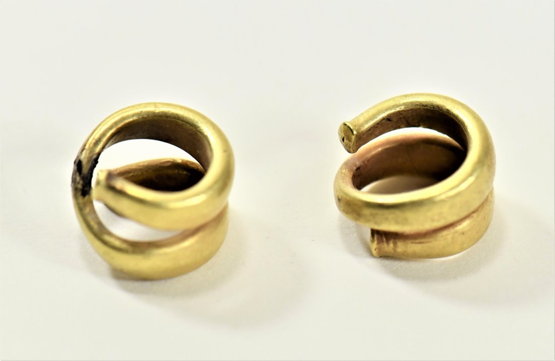 A Pair of Greek Gold Hair Rings (1 of 3)