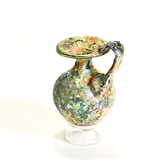 An Iridescent Roman Glass Jug (1 of 8)