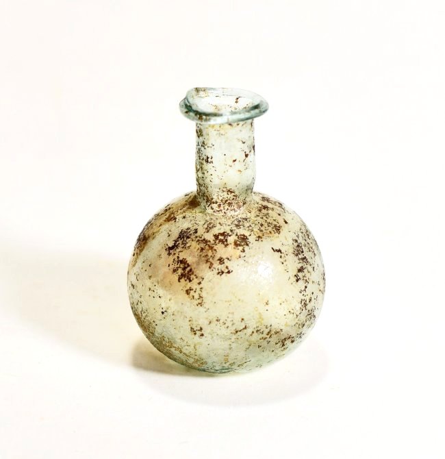A Roman Glass Flask with Globular Body (1 of 3)