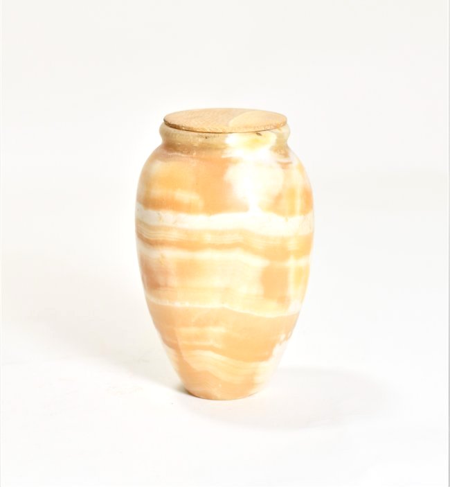 An Egyptian Alabaster Jar with Lid (1 of 4)