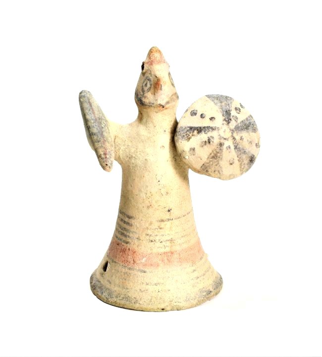 A Cypriot Pottery Warrior with Shield + Club (1 of 6)