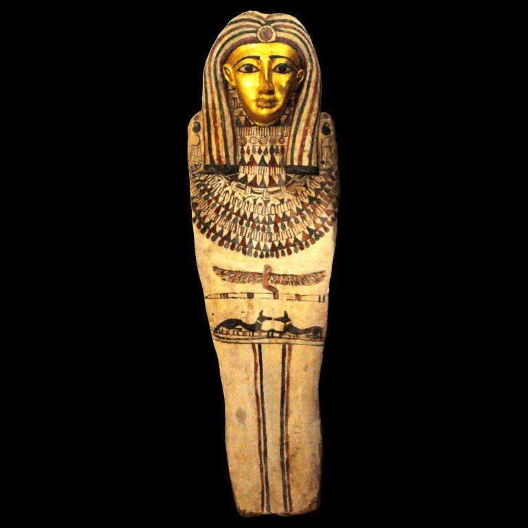 A Published Egyptian Gesso Wood Sarcophagus Lid (1 of 1)