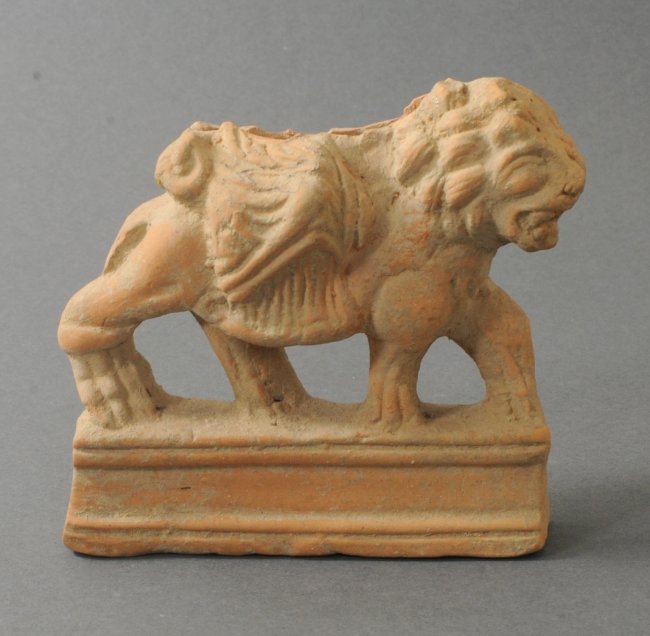 APHRODITE AUCTION #3- TERRACOTTA FIGURE OF A LION (1 of 3)