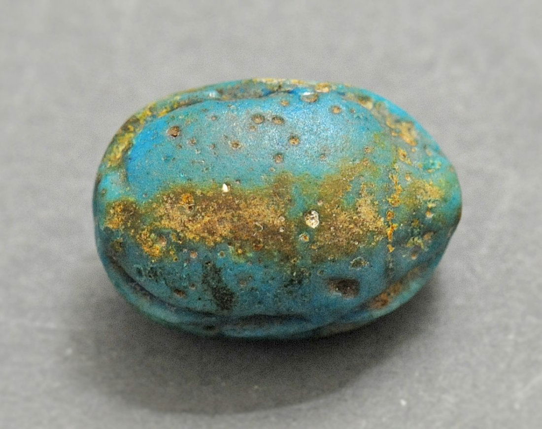 Egyptian Blue-Glass Scarab (1 of 2)