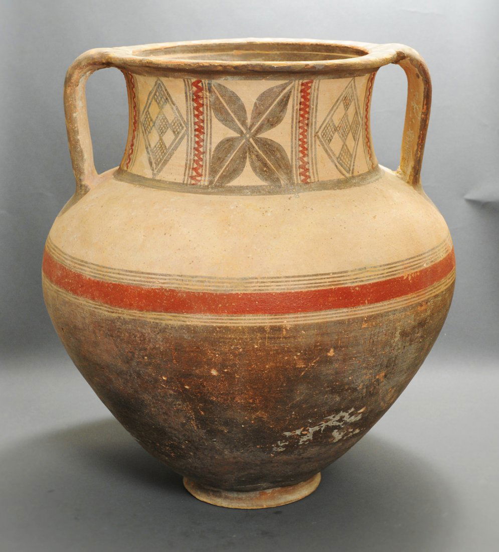 A Large Cypriot Bichrome Pottery Krater (1 of 5)