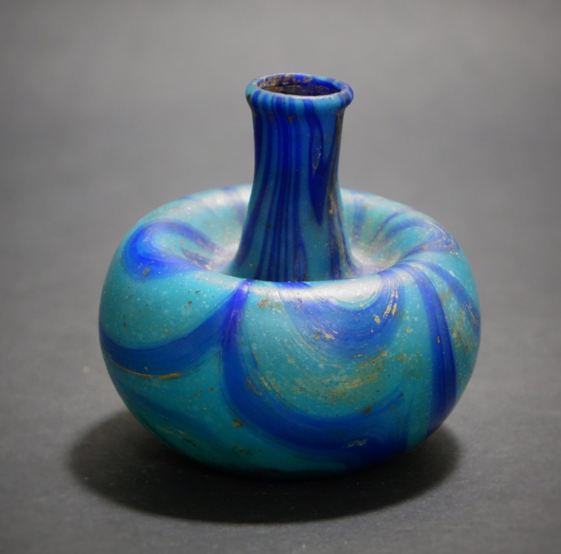 Aphrodite Gallery - Roman Marbled Glass Flask (1 of 3)