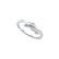 0.03 CTW Natural Diamond Dolphin Ring 10K White Gold -