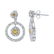 Genuine 1.09 CTW Citrine & Diamond Drop Earring in 14K