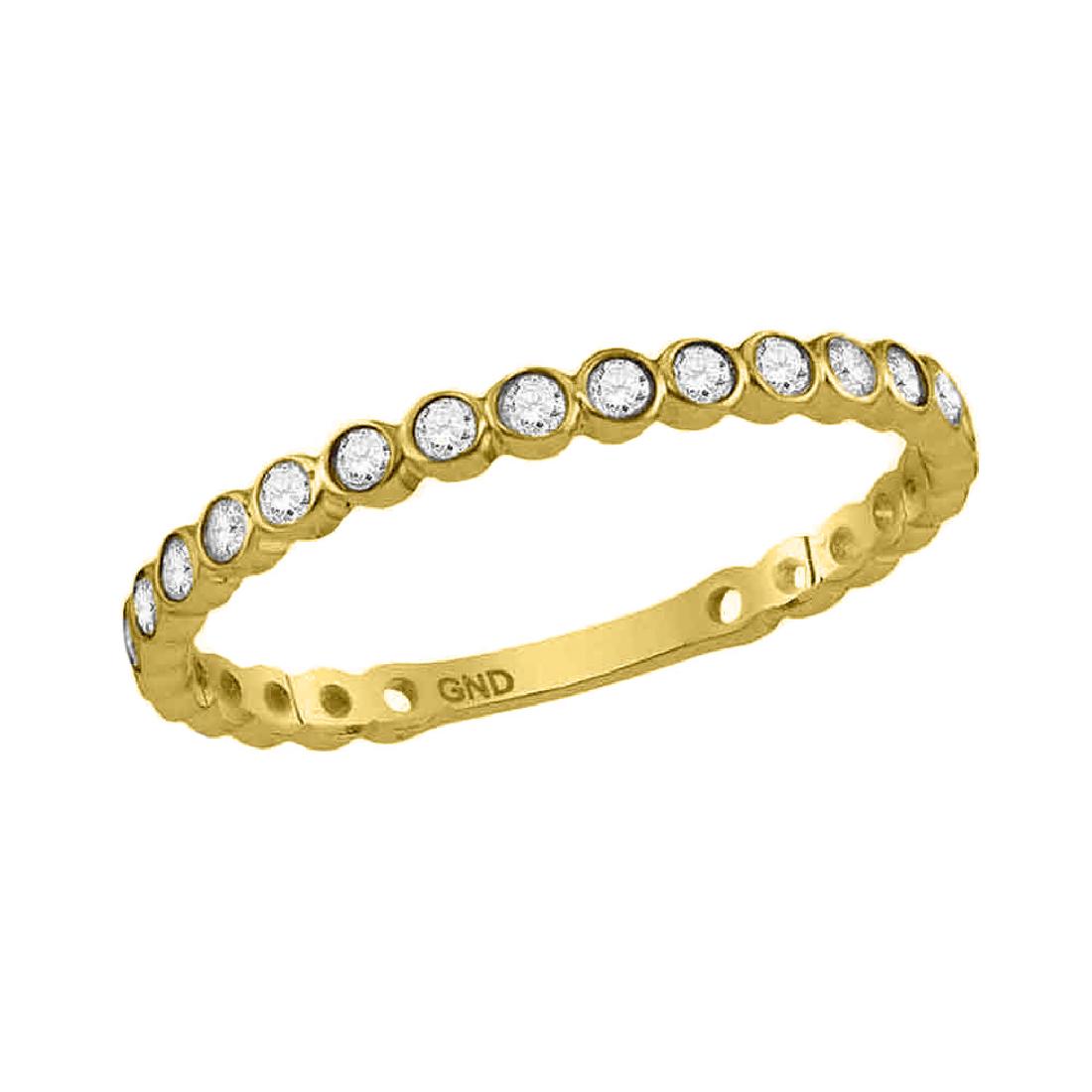 0.18 CTW Diamond Stackable Ring 10KT Yellow Gold -: REF-18M2H- SKU: GD118135 ---- 0.18 CTW Diamond Stackable Ring 10KT Yellow Gold Manufacturer's Suggested Retail Price: $710.00 Mainstone Type: Diamond @ 0.18ct Mainstone Color: H-I Mainstone Clarity: I