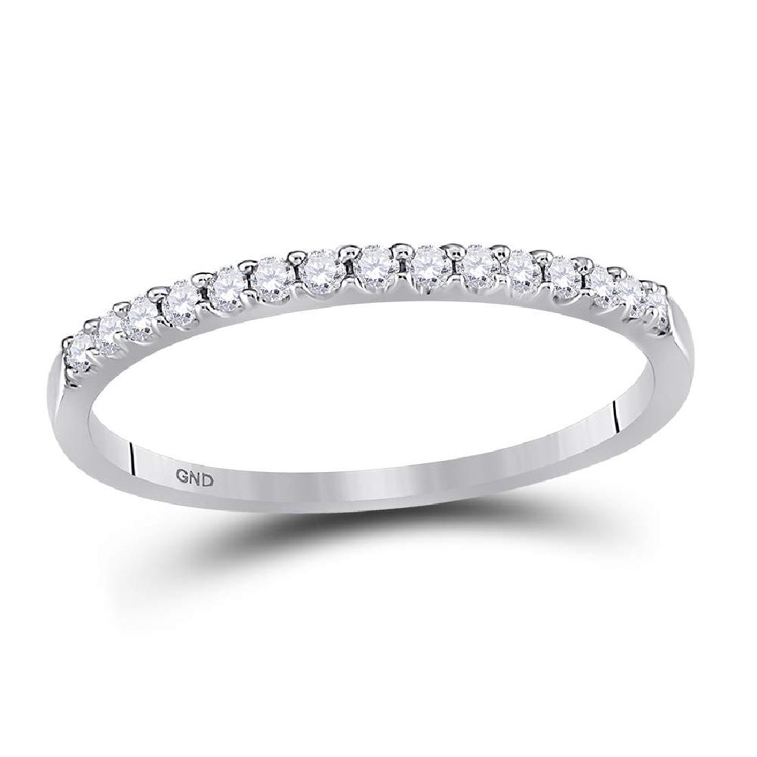 0.15 CTW Diamond Stackable Size 10 Wedding Ring 14k: REF-19M4H- SKU: GD84751 ---- 0.15 CTW Diamond Stackable Size 10 Wedding Ring 14k White Gold Manufacturer's Suggested Retail Price: $760.00 Mainstone Type: Diamond @ 0.15ct Mainstone Color: H-I Mainsto