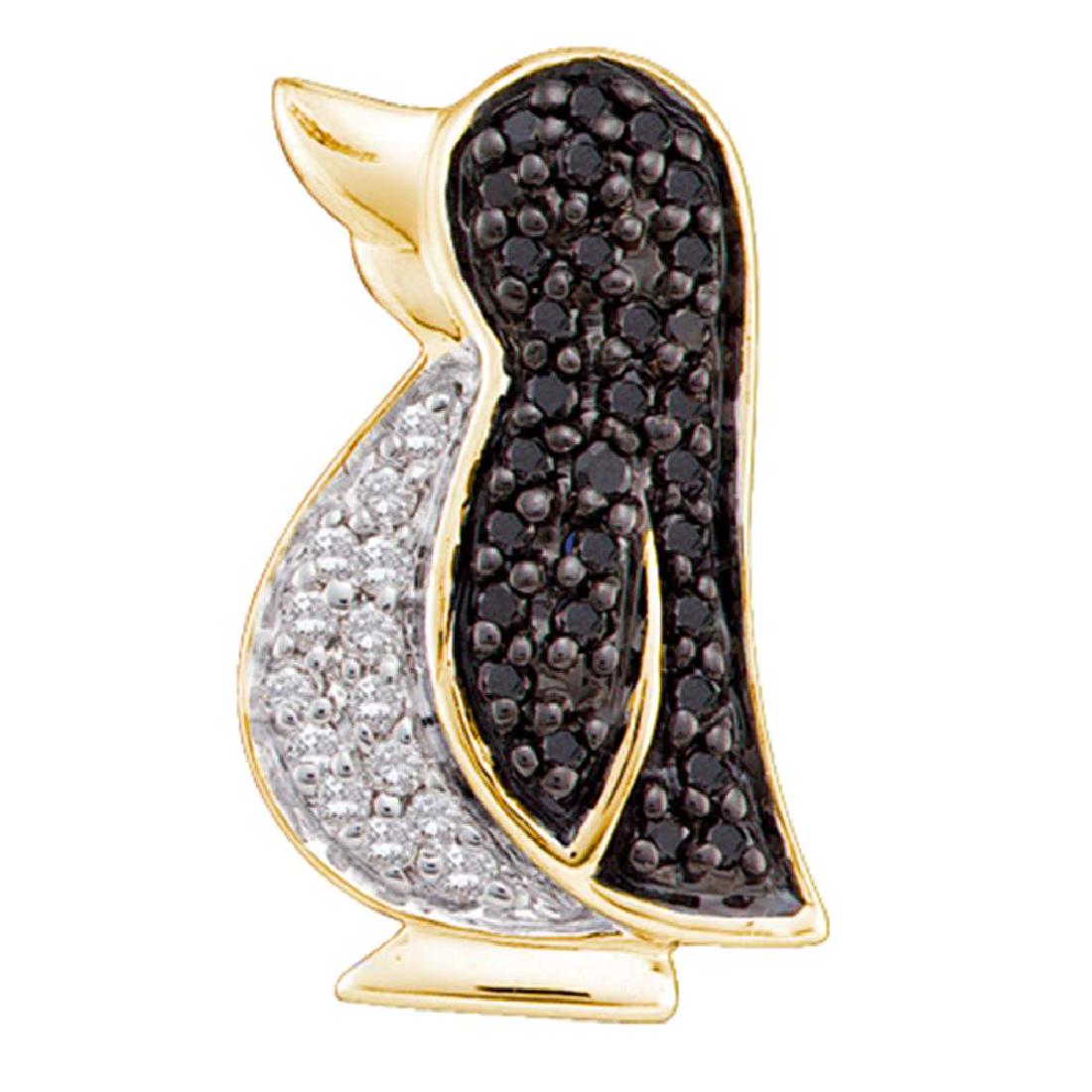 0.23 CTW Black Color Diamond Penguin Bird Animal: REF-20K9W- SKU: GD51755 ---- 0.23 CTW Black Color Diamond Penguin Bird Animal Pendant 14KT Yellow Gold Manufacturer's Suggested Retail Price: $820.00 Mainstone Type: Colored Black Diamond @ 0.16ct Mai