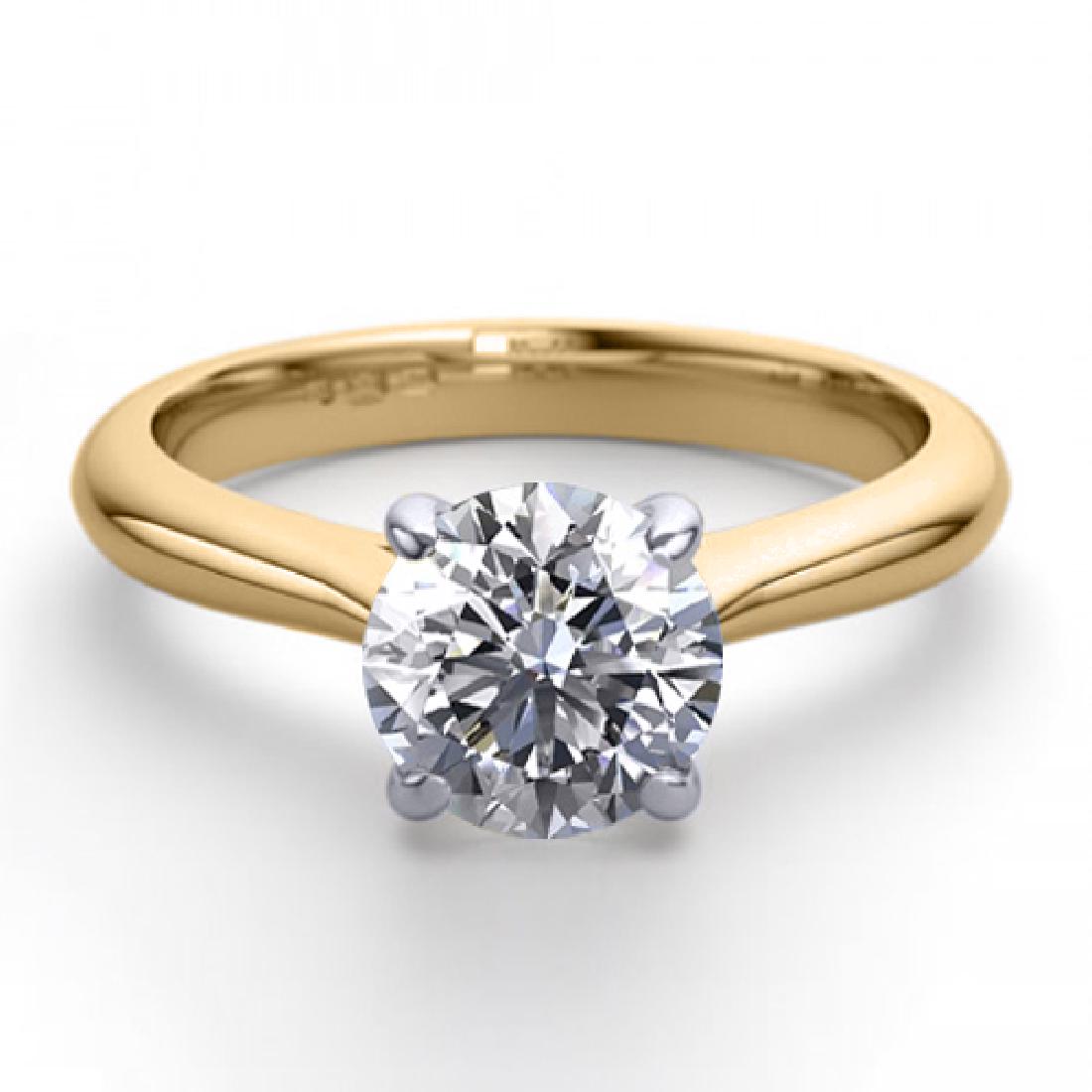 14K 2Tone Gold Jewelry 1.36 ctw Natural Diamond: REF-403G2K ---- WJ13206 ----- Manufacturer's Suggested Retail Price: $13600.00 ----- 14K 2Tone Gold Jewelry 1.36 ctw Natural Diamond Solitaire Ring ----- Diamond: 1 Round cut @ 1.36 ctw Minimum Diamon