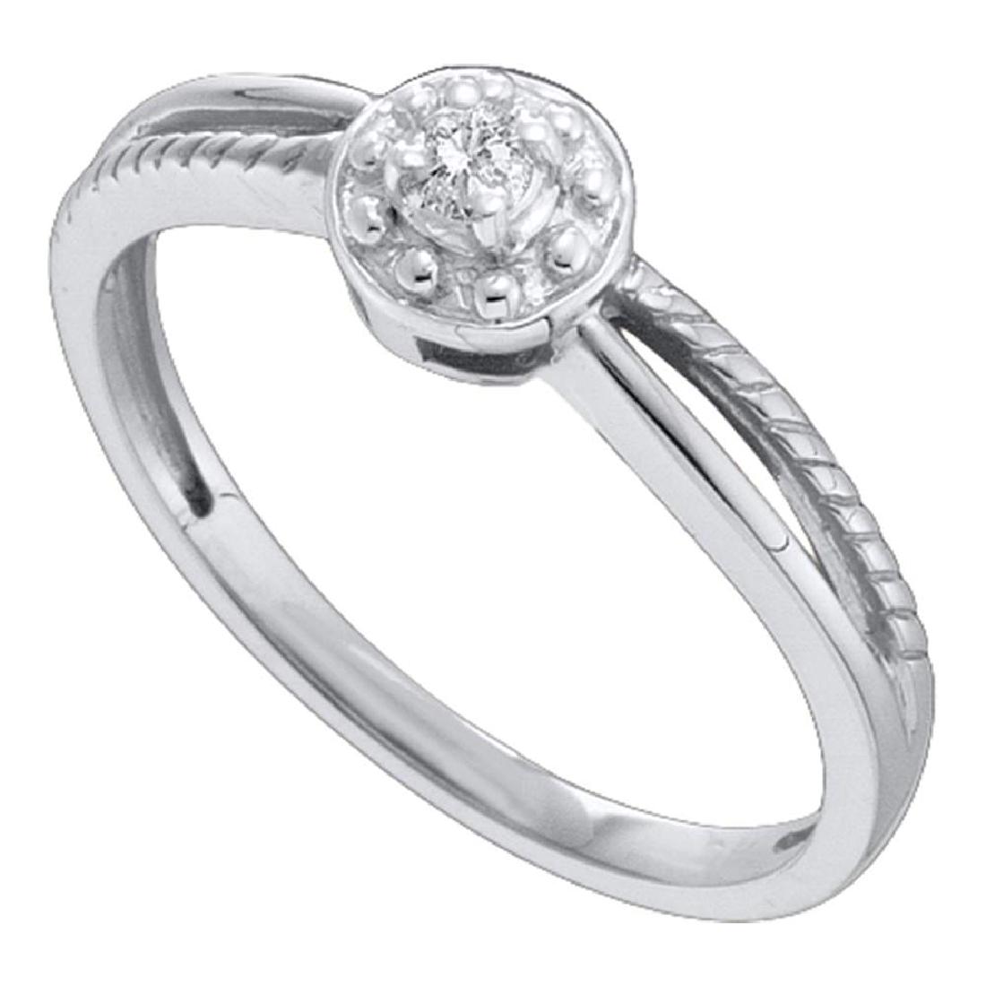0.05 CTW Diamond Solitaire Bridal Ring 10KT White Gold: REF-8N9F- SKU: GD48748 ---- 0.05 CTW Diamond Solitaire Bridal Ring 10KT White Gold Manufacturer's Suggested Retail Price: $350.00 Mainstone Type: Diamond @ 0.05ct Mainstone Color: I-J Mainstone Clarit