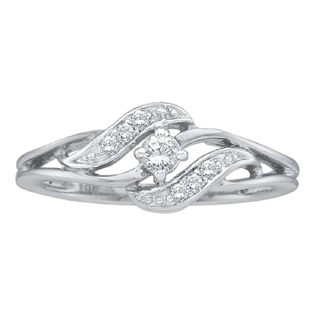 0.15 CTW Diamond Solitaire Bridal Engagement Ring 10KT: REF-19N4F- SKU: GD18387 ---- 0.15 CTW Diamond Solitaire Bridal Engagement Ring 10KT White Gold Manufacturer's Suggested Retail Price: $760.00 Mainstone Type: Diamond @ 0.09ct Mainstone Color: J-K Main