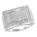 0.76 CTW Mens Pave-set Diamond Convex Dome Ring 10KT
