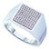 0.35 CTW Mens Pave-set Diamond Square Cluster Ring 10KT