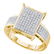 0.30 CTW Pave-set Diamond Rectangle Cluster Ring 10KT