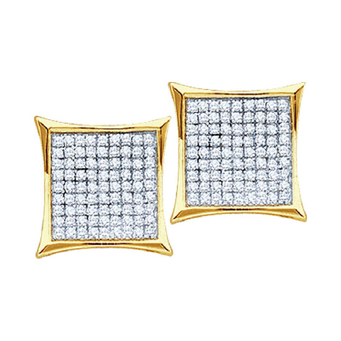 0.10 CTW Diamond Square Kite Cluster Earrings 10KT: REF-12K2W- SKU: GD50111 ---- 0.10 CTW Diamond Square Kite Cluster Earrings 10KT Yellow Gold Manufacturer's Suggested Retail Price: $470.00 Mainstone Type: Diamond @ 0.10ct Mainstone Color: J-K Mainsto