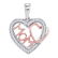0.10 CTW Diamond Mom Mother Heart Pendant 10KT Two-tone